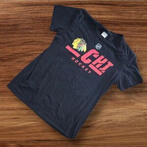 Fanatics CHICAGO BLACKHAWKS Black Graphic Tee Shirt